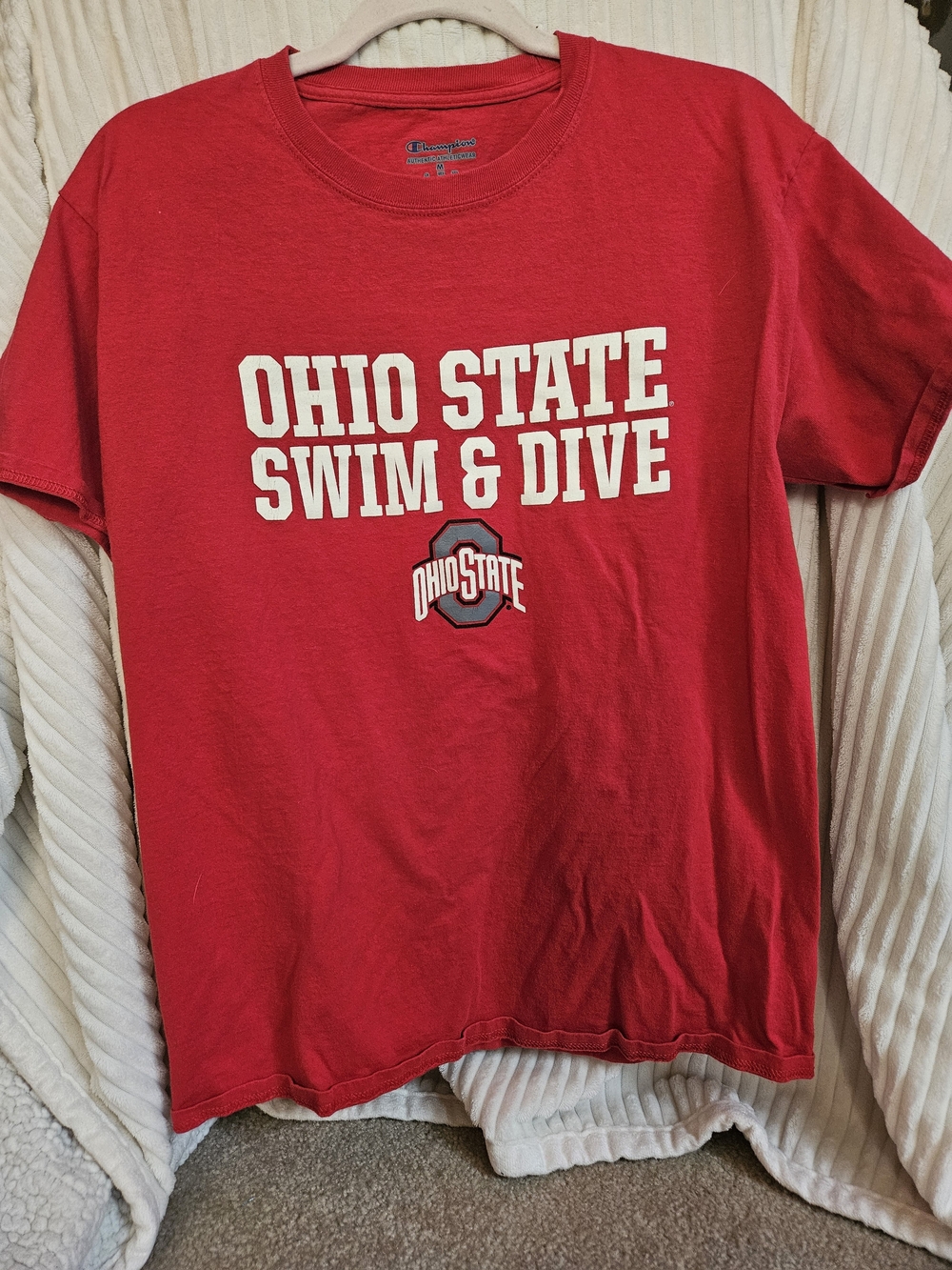 Champion Red Ohio State Swim & Dive Short Sleeve Tee